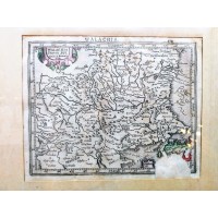 Mapa. Walachia. Rumunia. XVII wiek. 